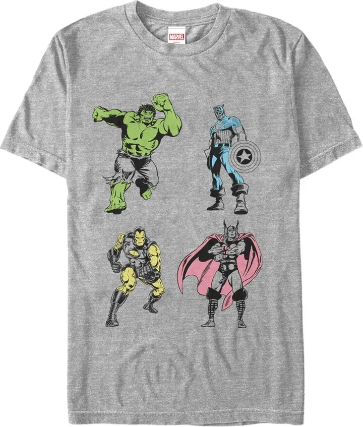 Men's Marvel Avengers Pop T-Shirt - Athletic Heather - 2X Large