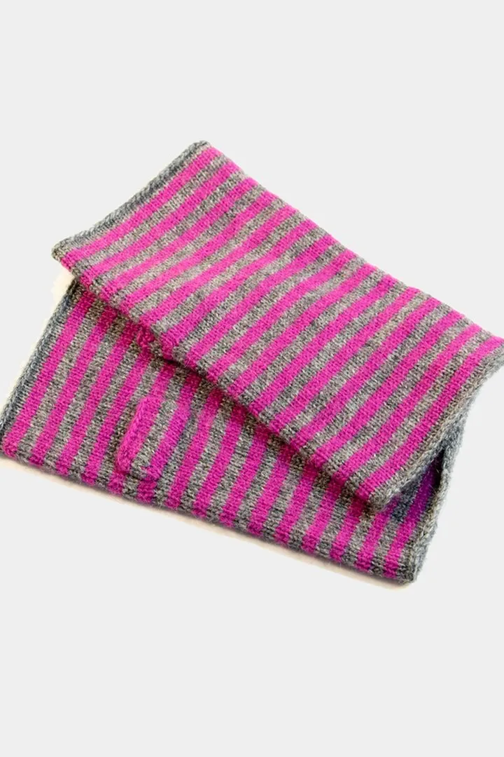Fingerless Striped Gloves