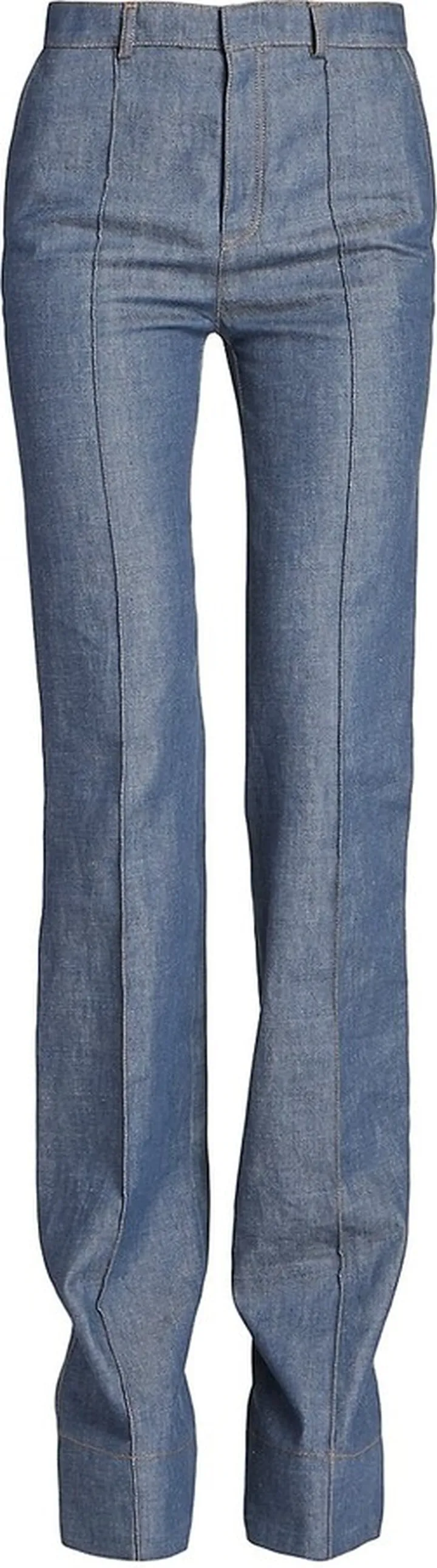 High-Waisted Seamed Boot-Cut Jeans
