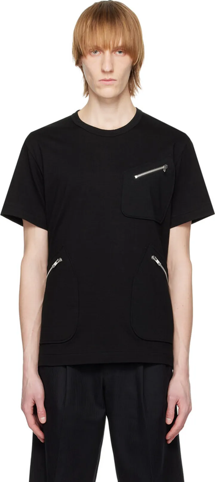 Comme des Garçons Homme Deux Black Zip T-Shirt