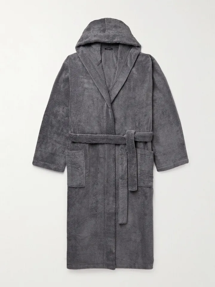 Essentials Cotton-Terry Hooded Robe