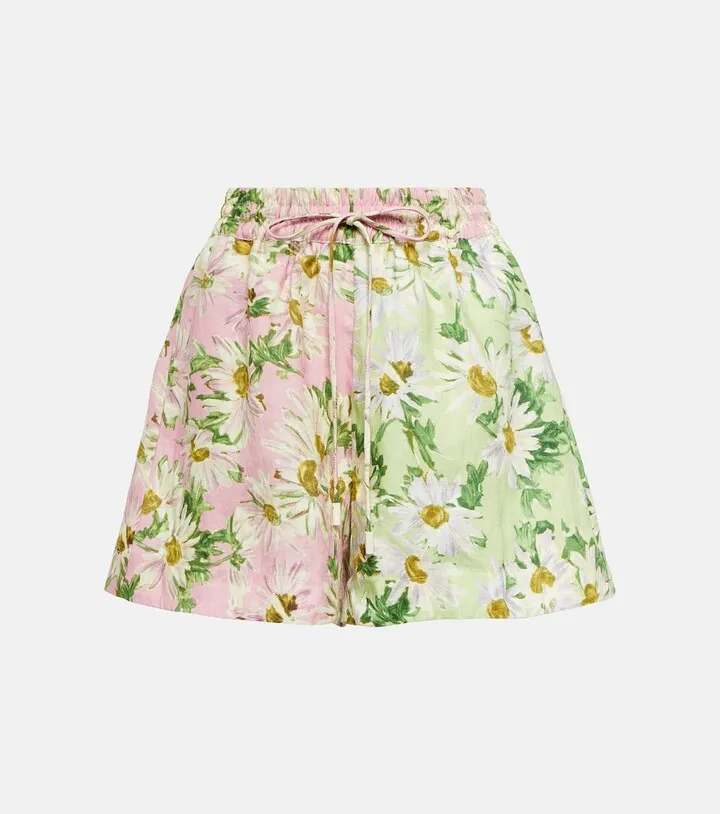 Astra floral drawstring shorts