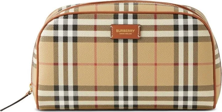 Medium Check Travel Pouch