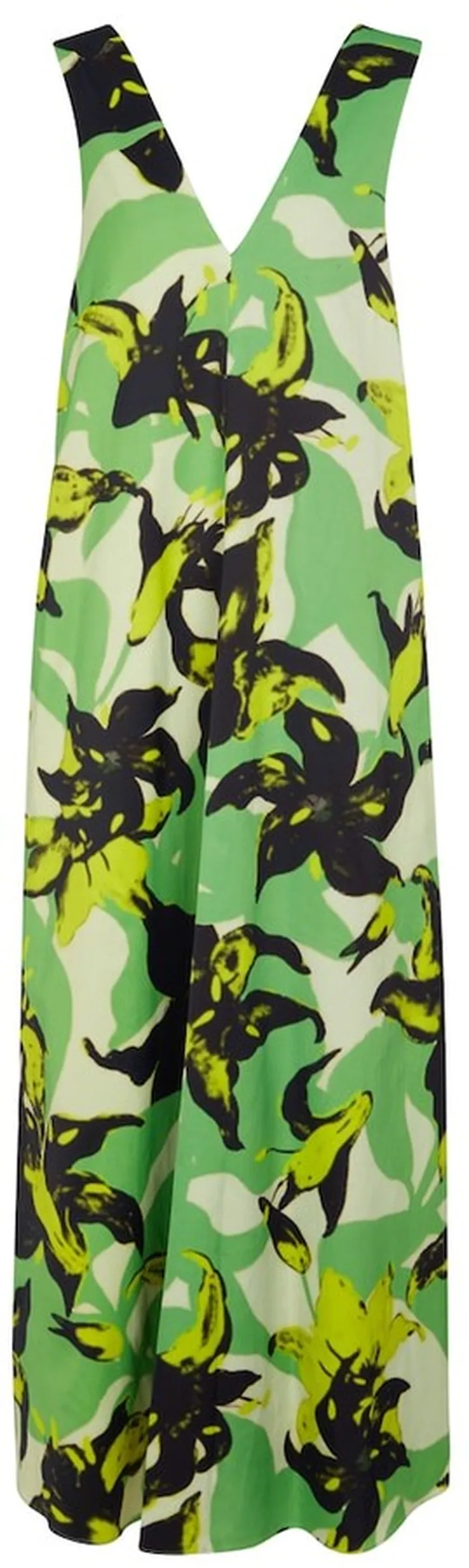 Floral satin maxi dress