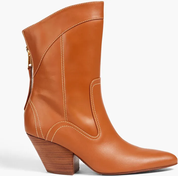 Leather ankle boots