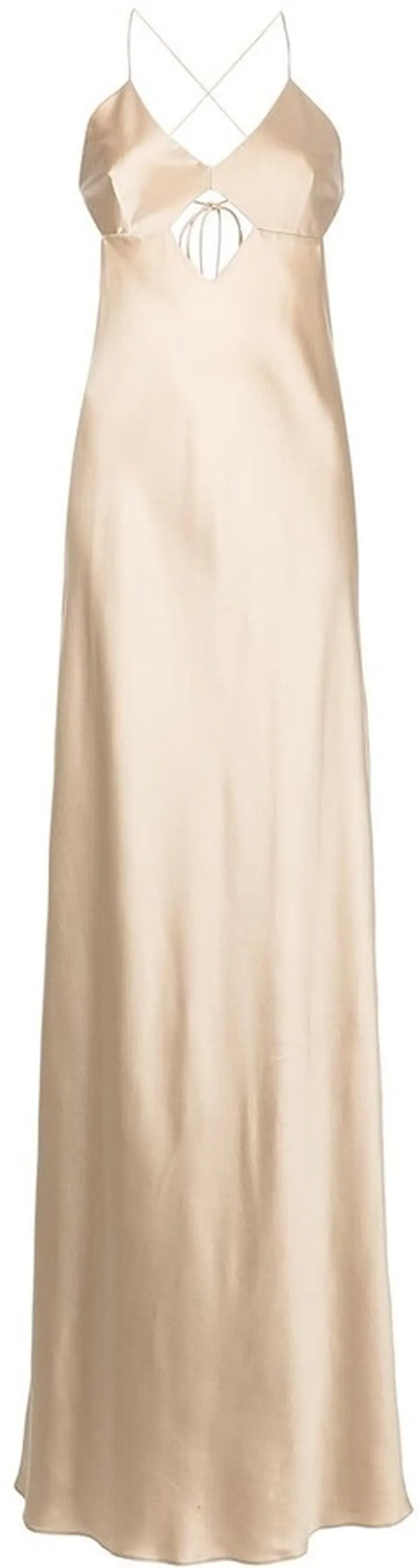 Cut-Out Detail Silk Gown