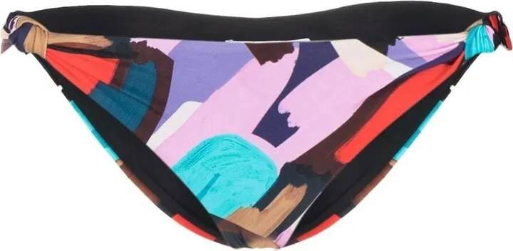 Malaga paint-print bikini bottoms