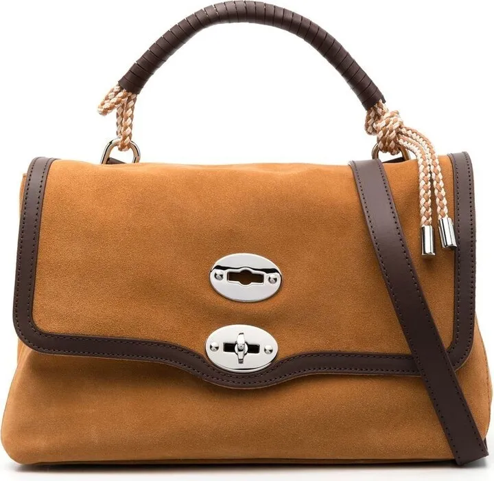 Foldover Suede Shoulder Bag