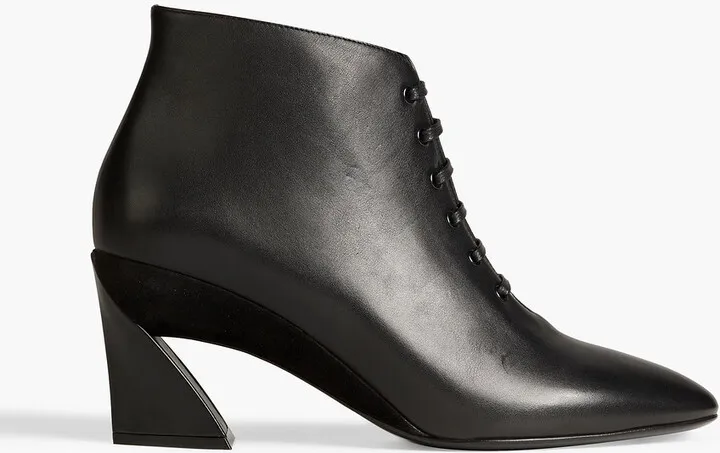 Antila suede-trimmed leather ankle boots