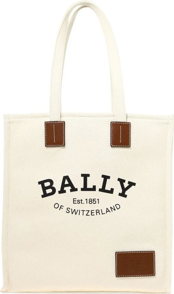 Bally Crystalia Logo Printed Tote Bag