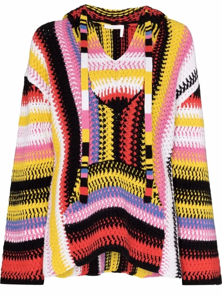 Cashmere-Wool Blend Hooded Top
