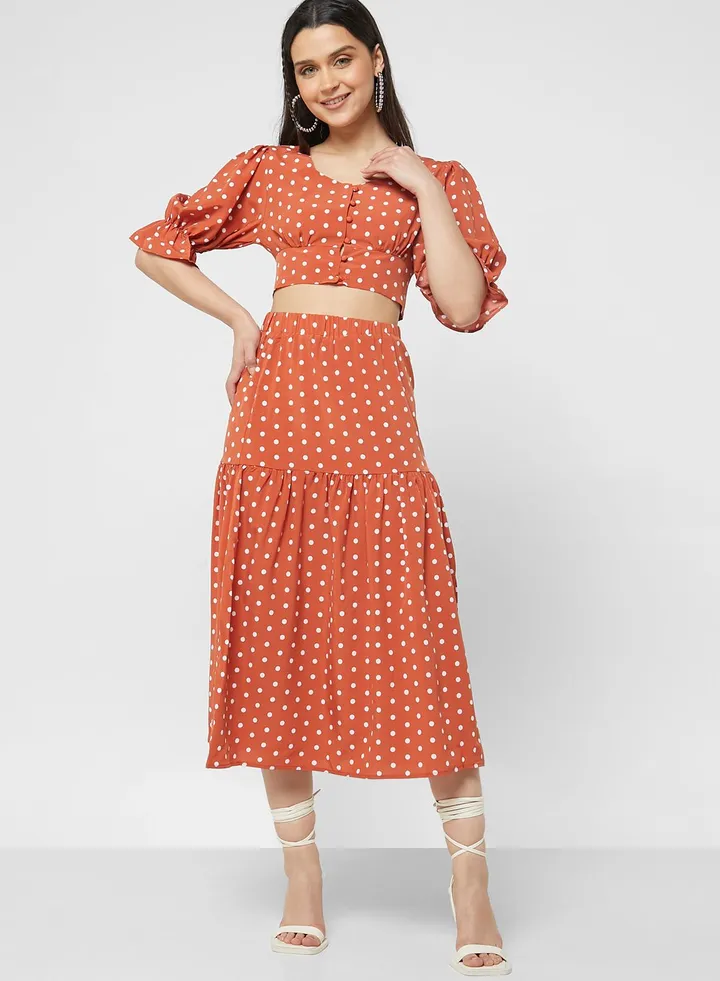 Printed Skirt Set