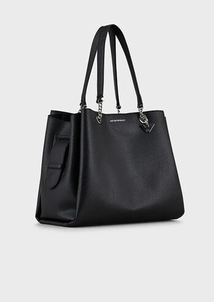 Palmellato leather-effect shopper bag with eagle charm