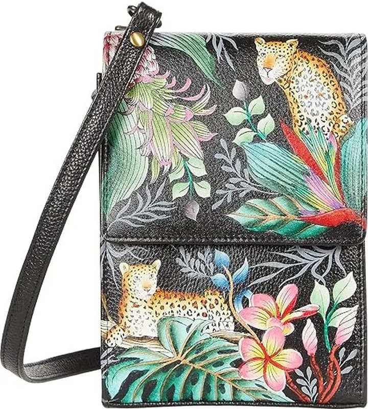 Anuschka Mini Sling Organizer 412 (Jungle Queen) Cross Body Handbags