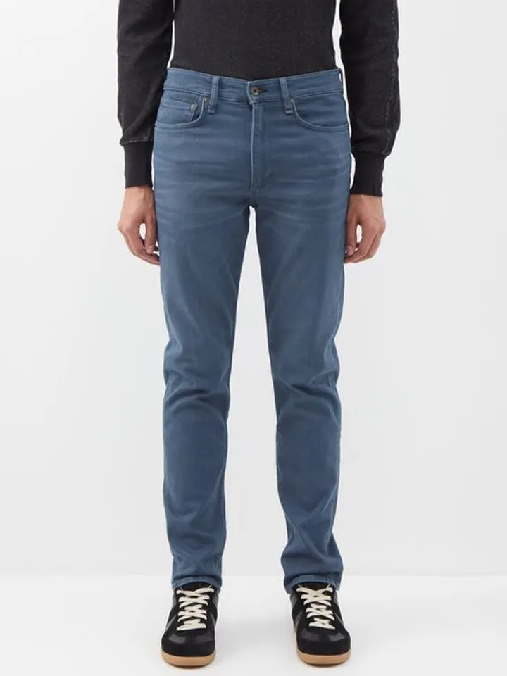 Fit 2 Brushed Cotton-blend Slim-leg Jeans