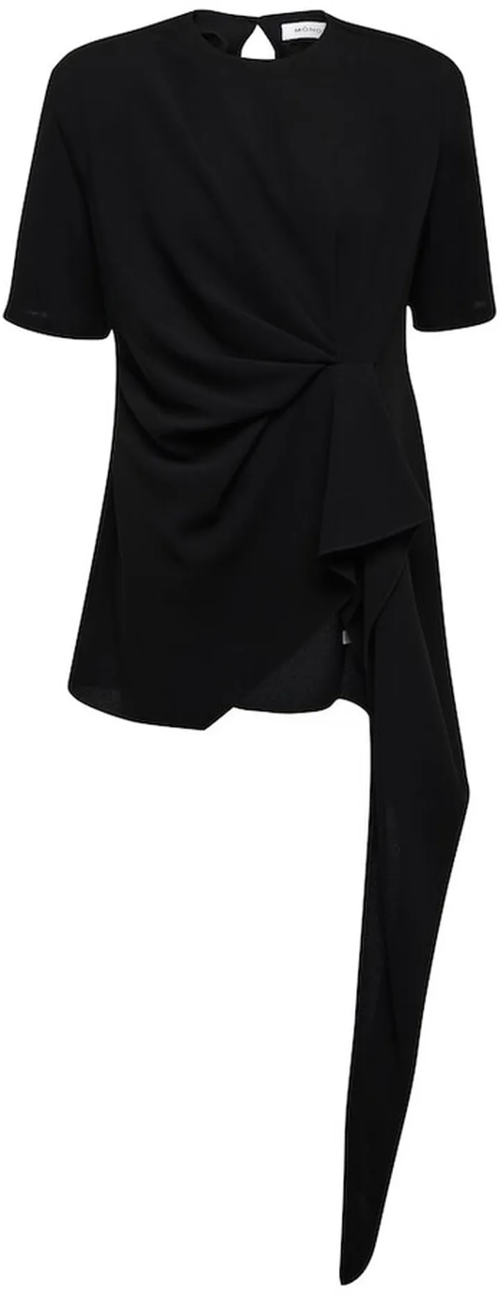Gathered crepe minidress