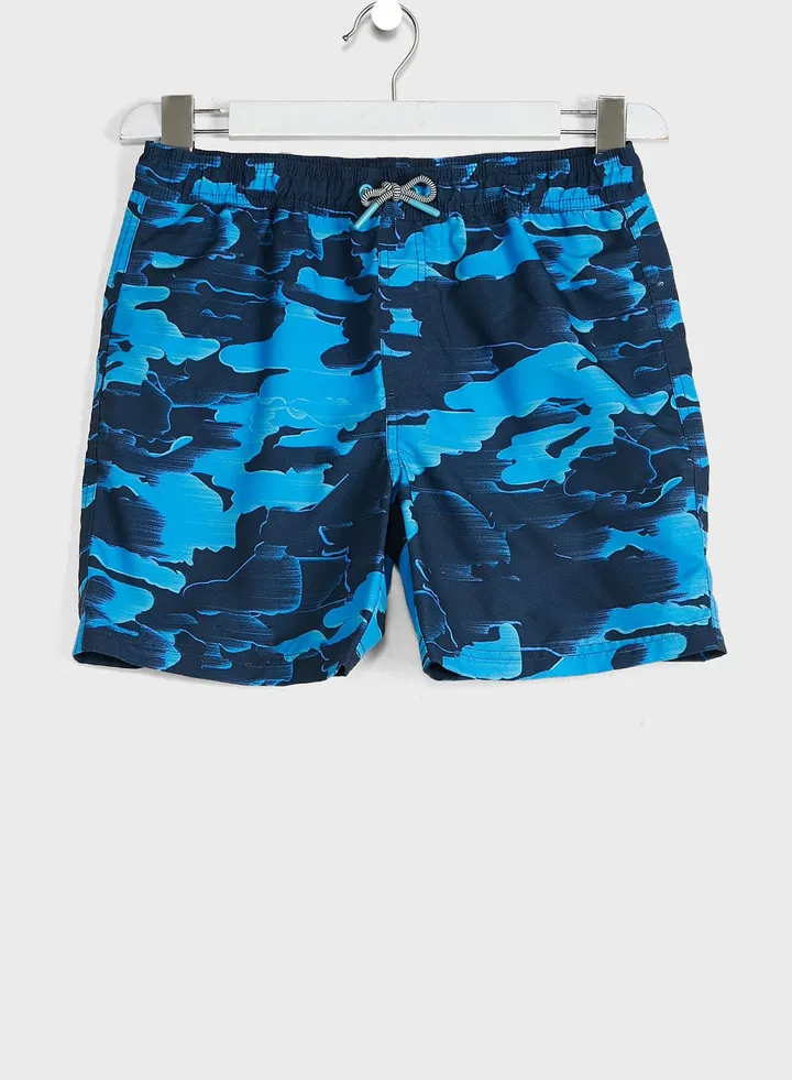 Kids Camouflage Swim Shorts