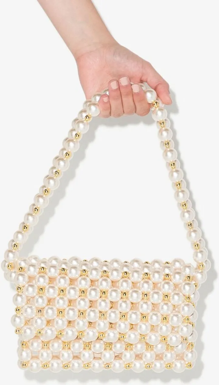 White Reveries Pearl Shoulder Bag