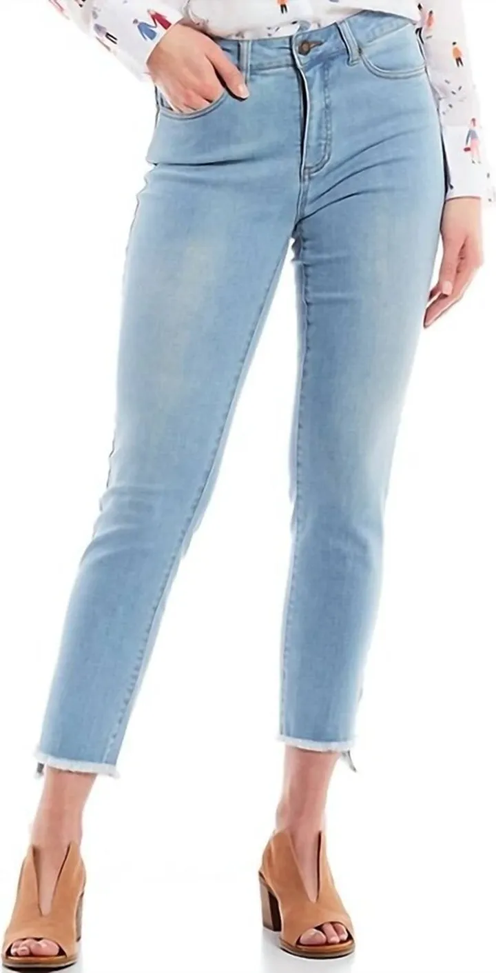 Contour Waist Ankle Jean in Light Indigo