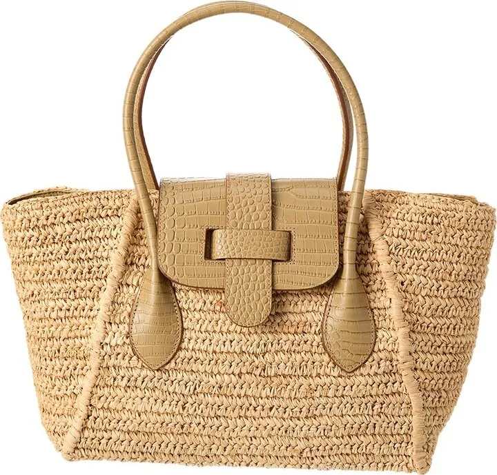 Pamela Munson The Teddy Raffia Tote