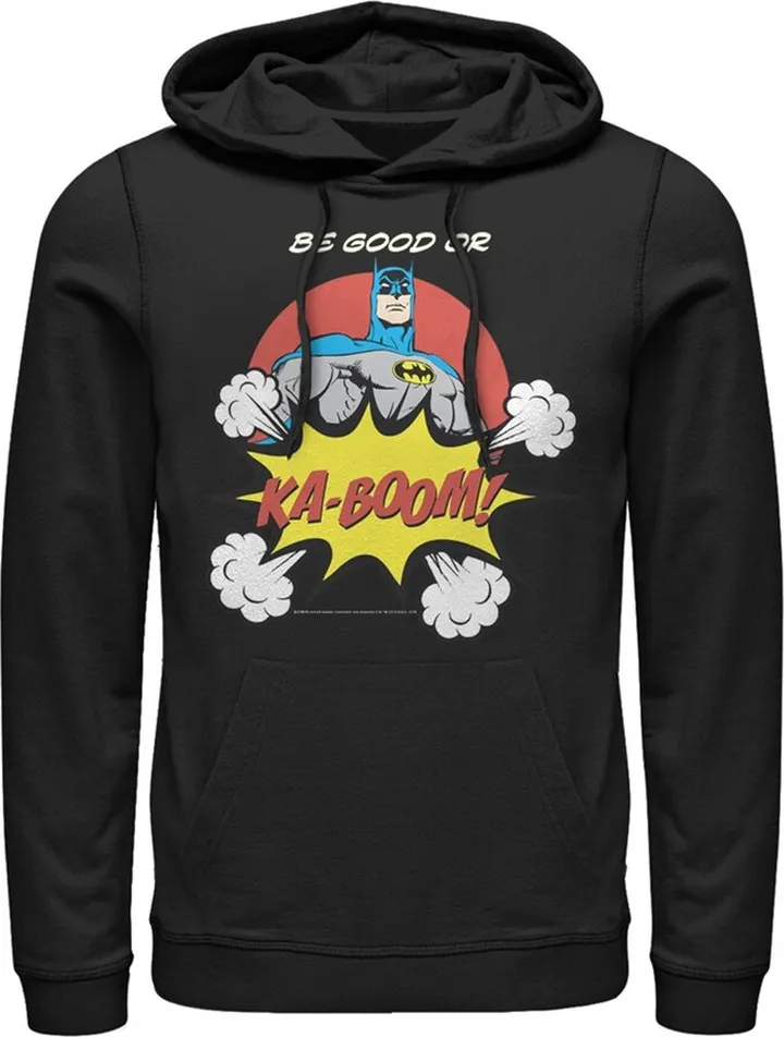 Men's Batman Be Good or Kaboom Pull Over Hoodie - Black - 2X Large