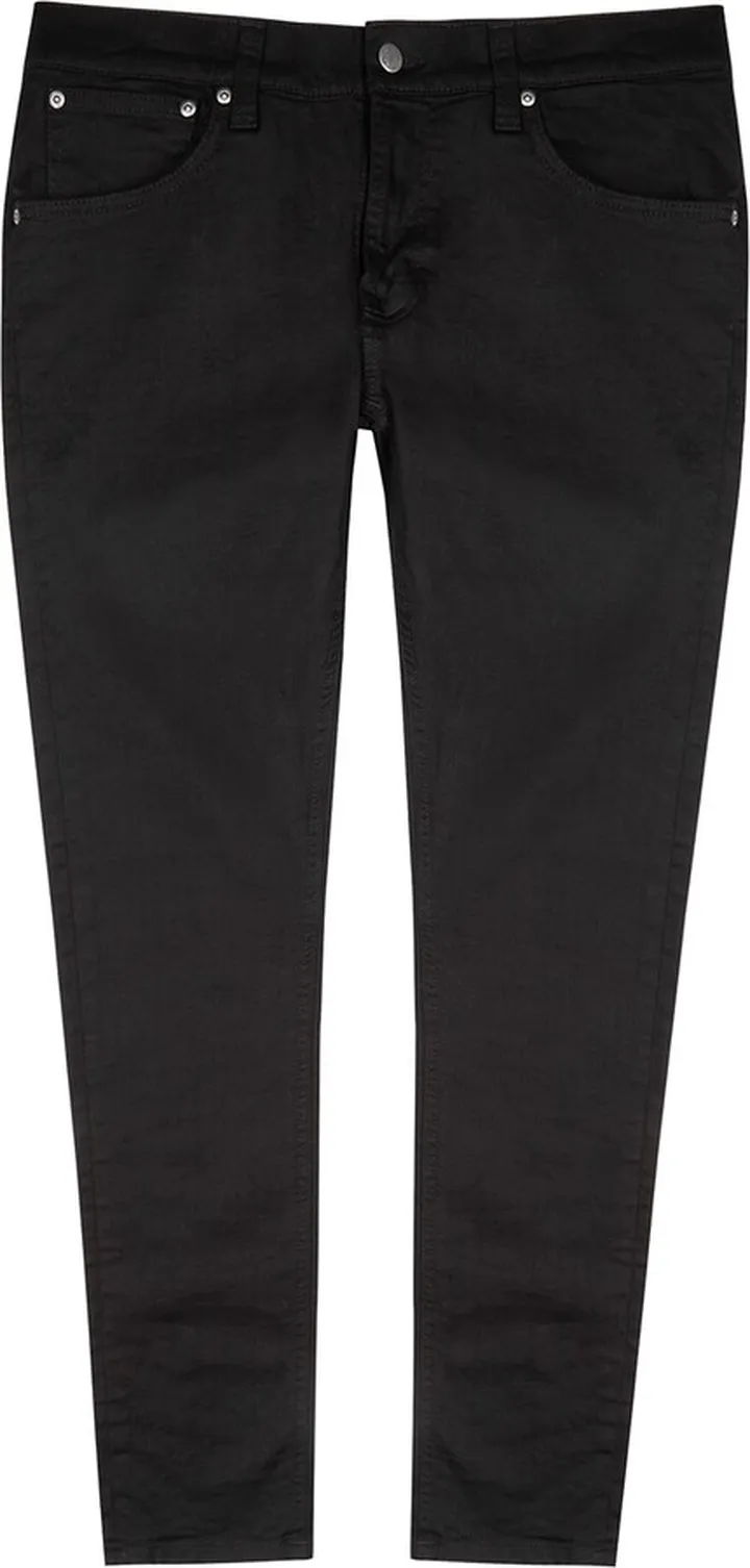 Nudie Jeans Tight Terry Black Skinny Jeans