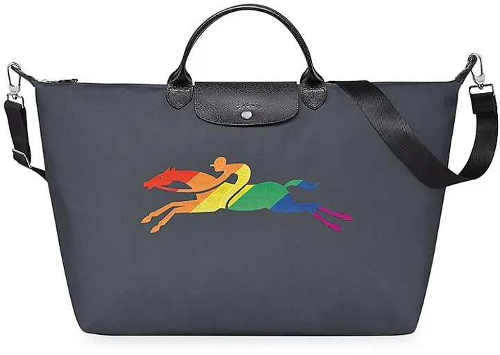Large Le Pliage Rainbow Travel Bag