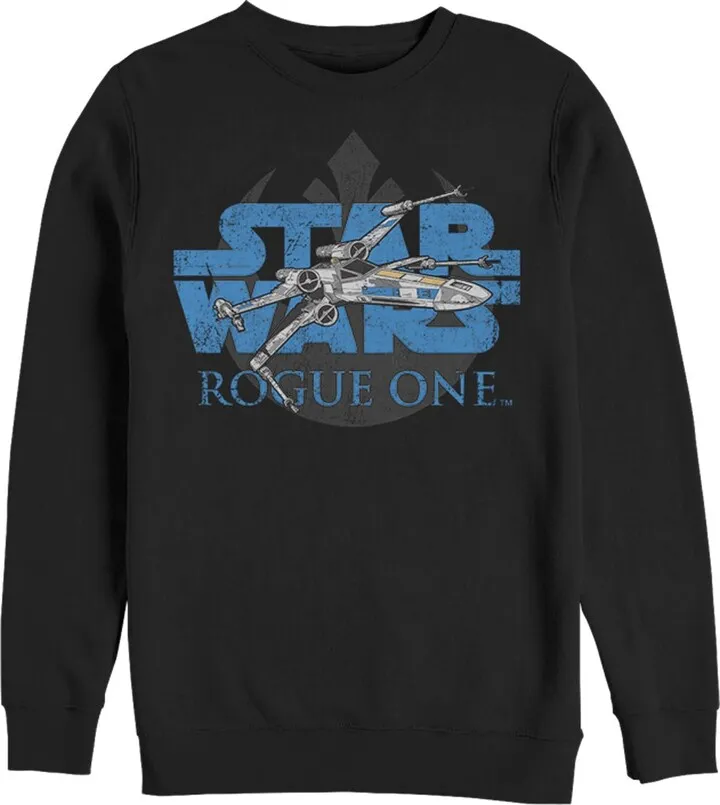 Men's Star Wars Rogue One Alliance Starbird Emblem Logo Sweatshirt - Black - X Large