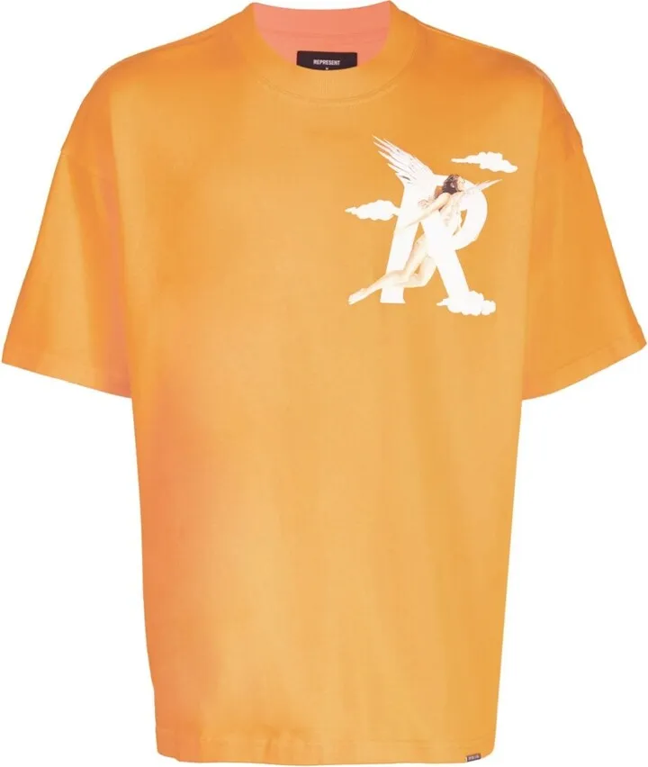 Storms in Heaven-print cotton T-shirt