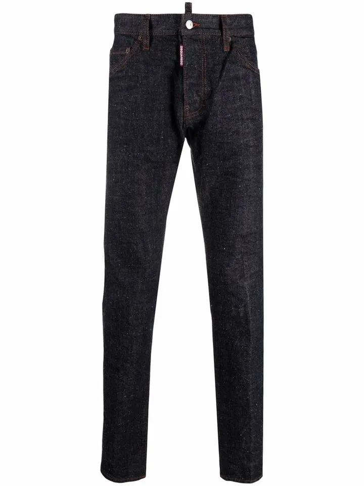 Logo-Print Tapered Jeans
