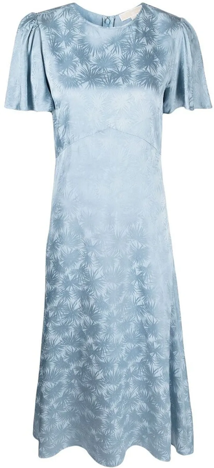 Palm-Jacquard midi dress