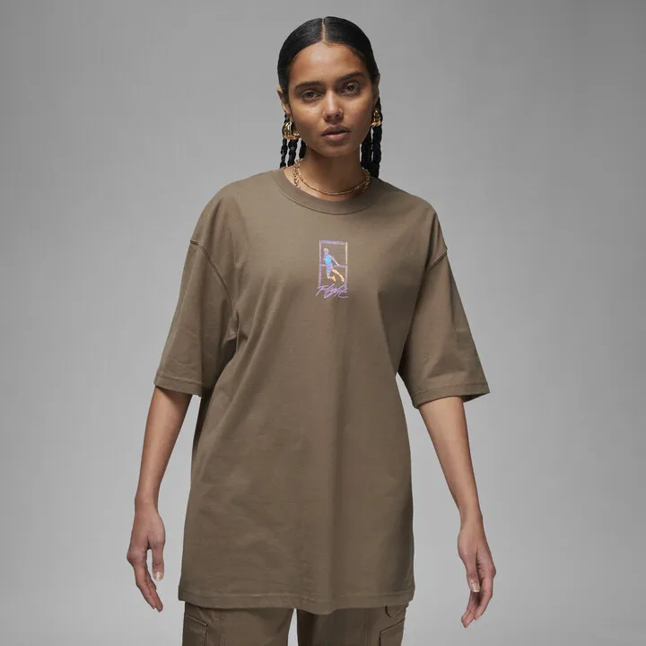 Women's Jordan Flight T-Shirt in Brown