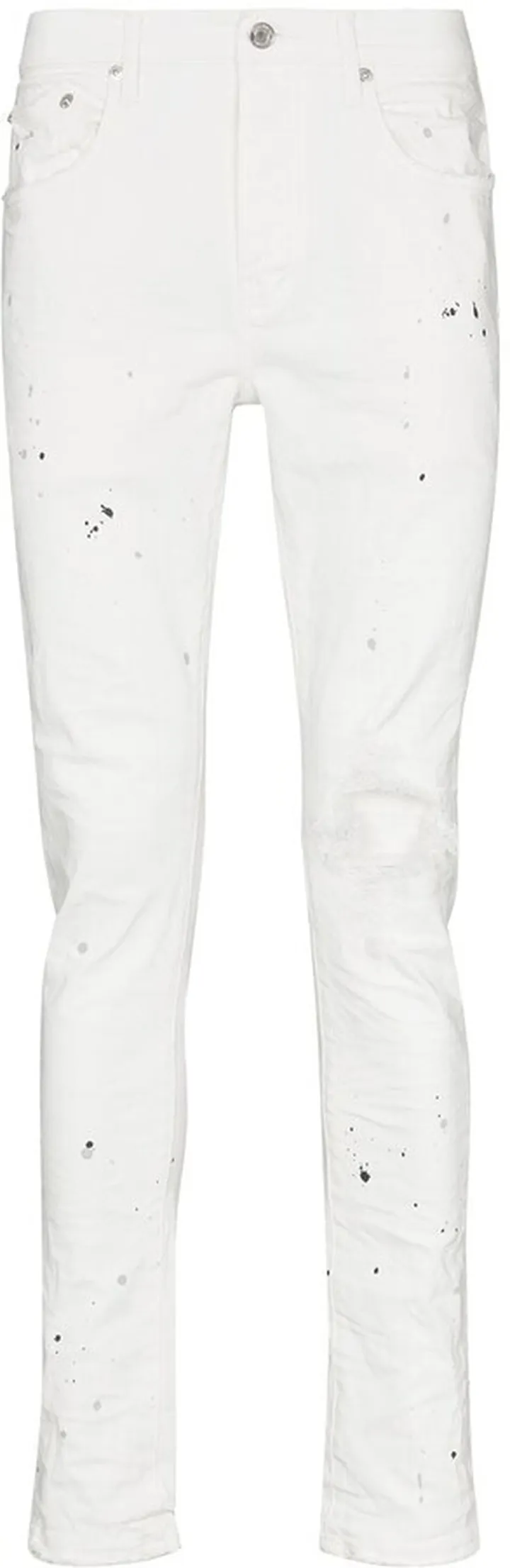 Paint Splatter-Print Skinny-Cut Jeans