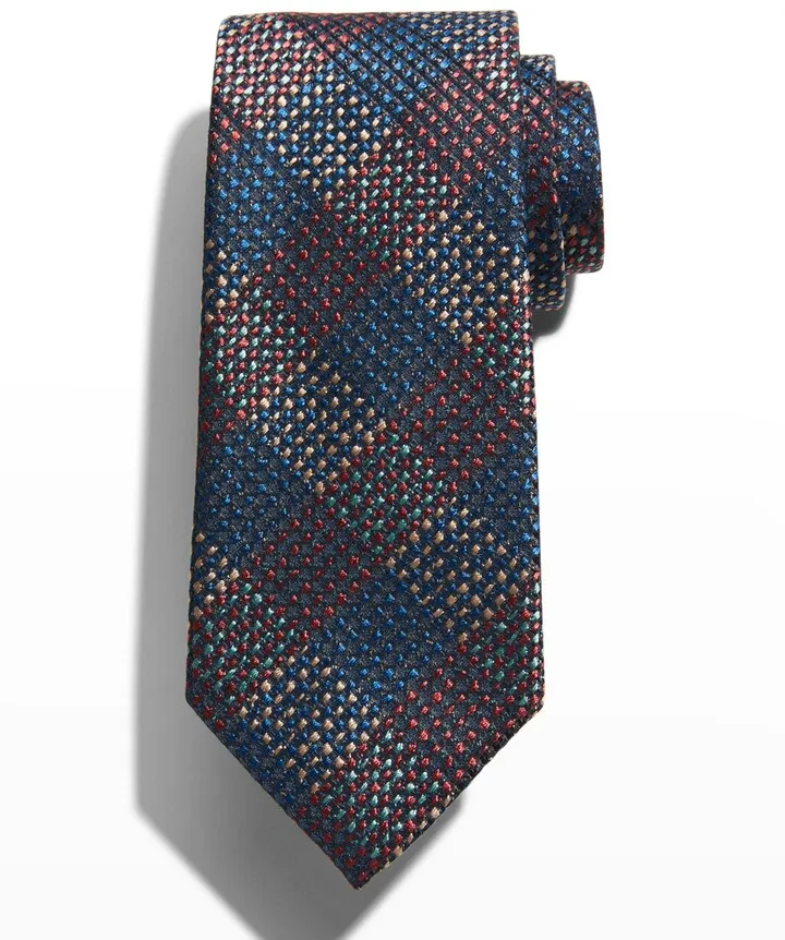 Men's Giant Check Silk Tie