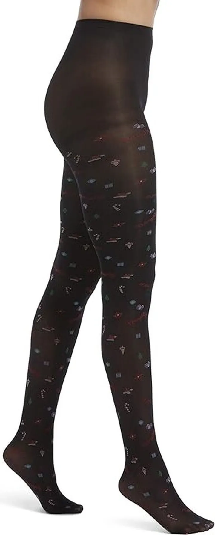 HUE Womens Fashion Tights With Control Top (Black) Women's Casual Pants