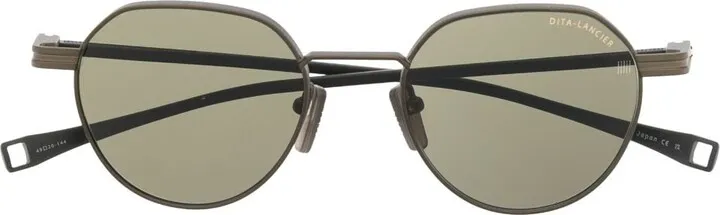 Round-Frame Logo Sunglasses