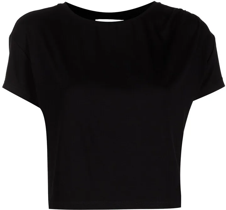 round neck cropped T-shirt