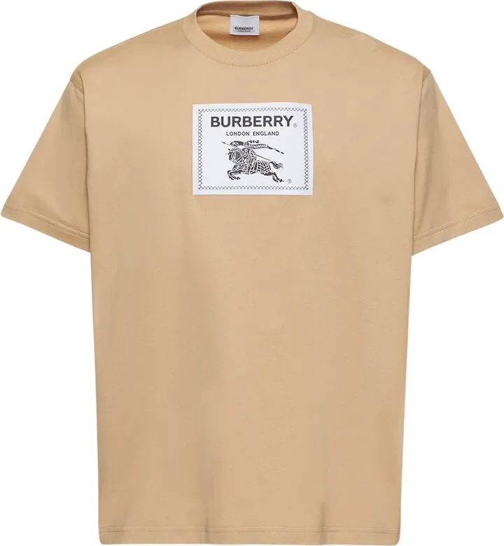 Burberry label cotton jersey t-shirt
