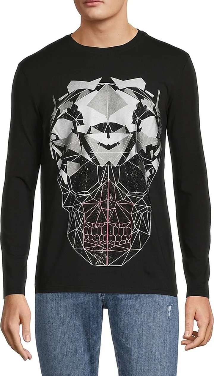 Embellished Skull Long Sleeve Tee