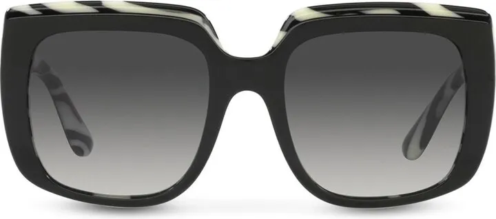Zebra-Print Detail Sunglasses