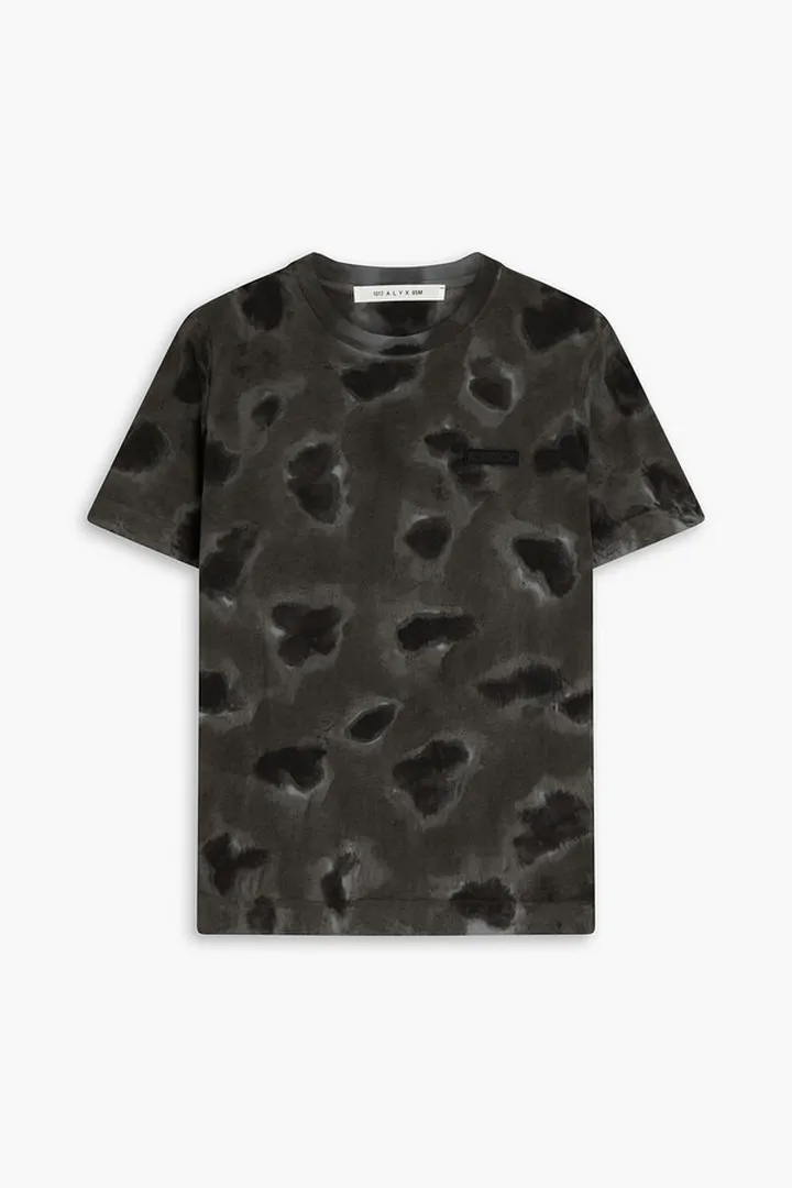 Tie-dyed cotton-jersey T-shirt