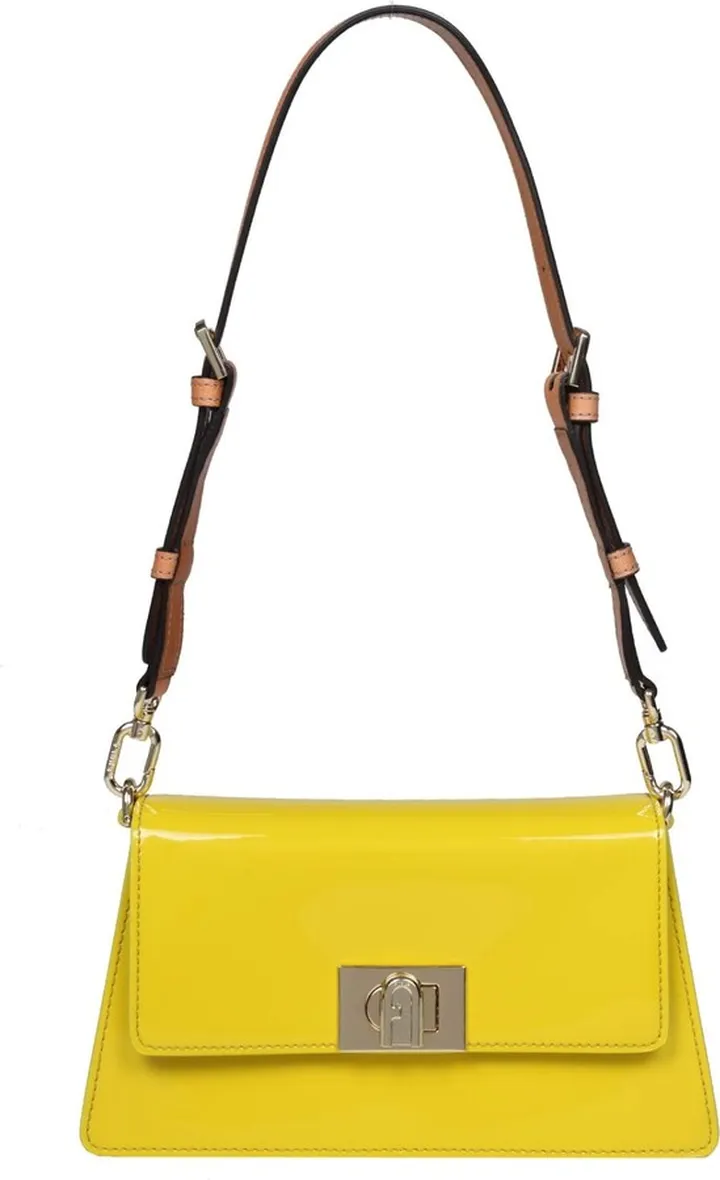 Zoe Mini In Yellow Glossy Leather