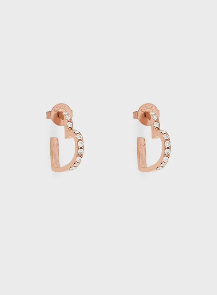 Heart Frame Hoop Earrings
