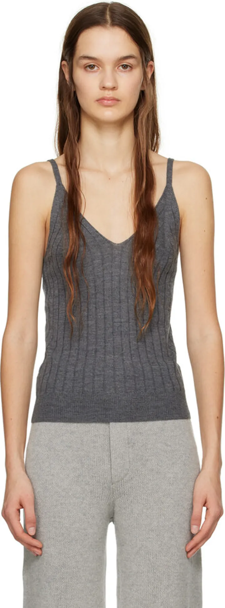 LISA YANG Gray 'The Cleo' Camisole