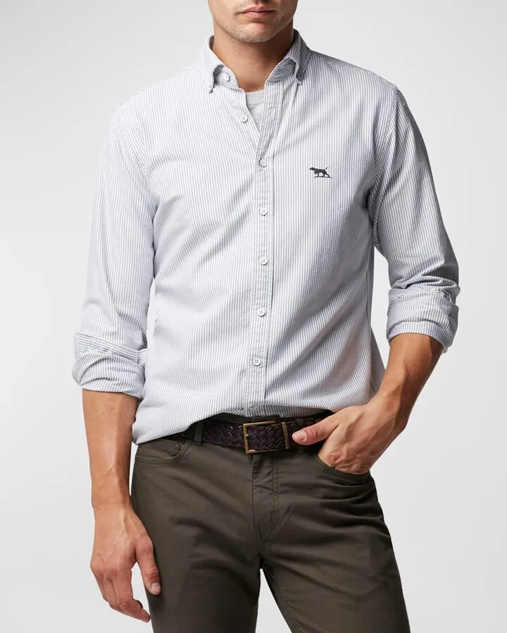 Men's Oxford Stripe Sport Shirt