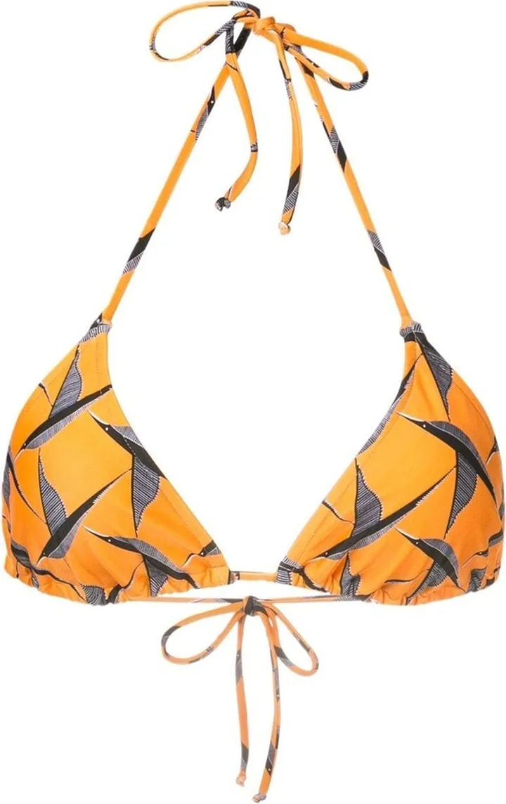 Hanna bird-print bikini top
