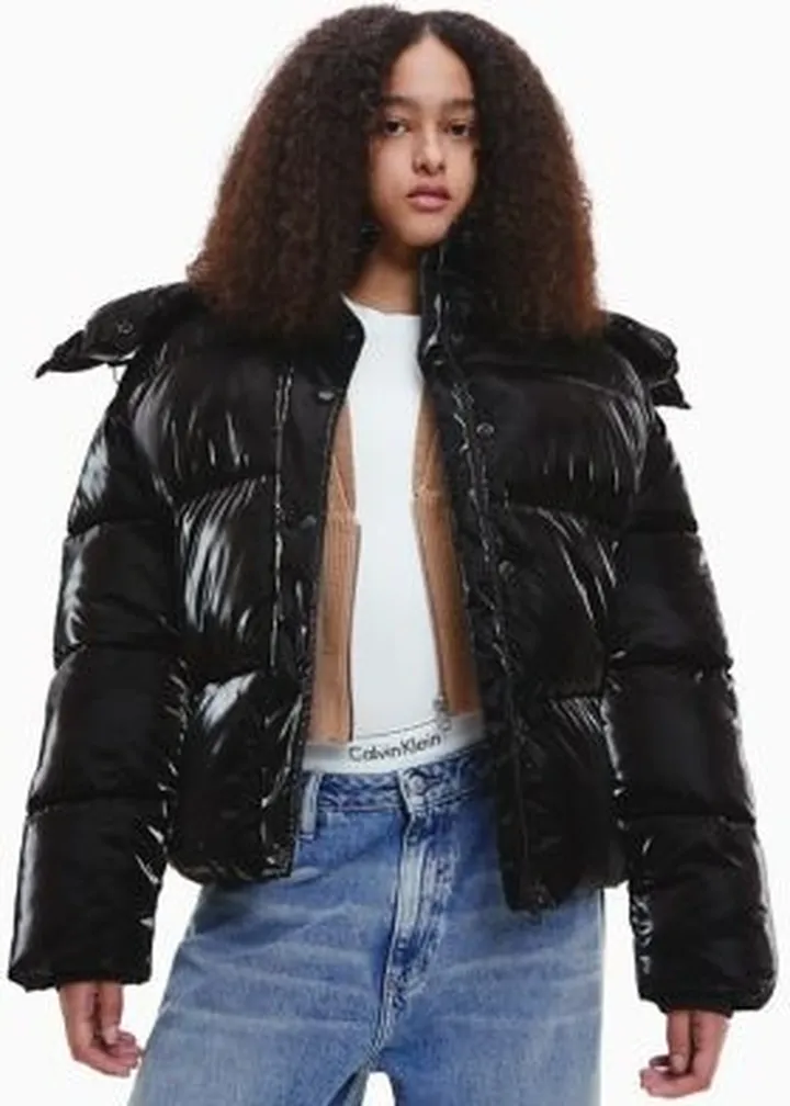 Oversized Repreve® Shiny Puffer Jacket