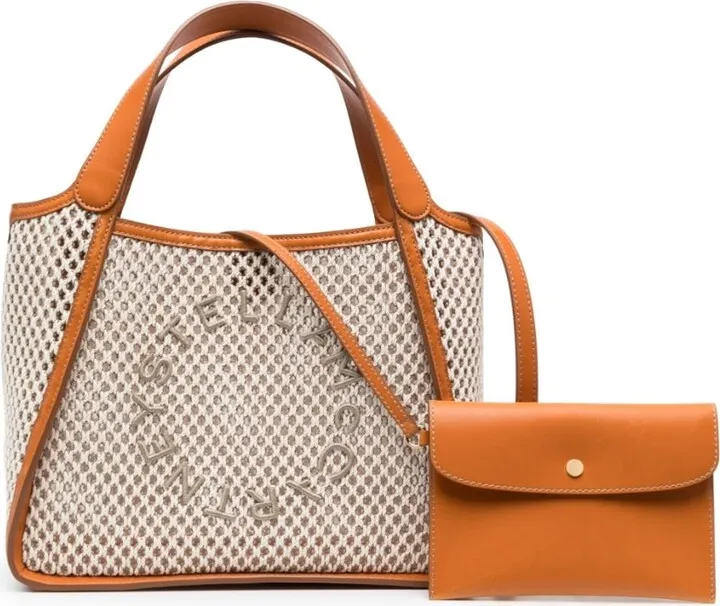 Embroidered-Logo Rope Tote Bag