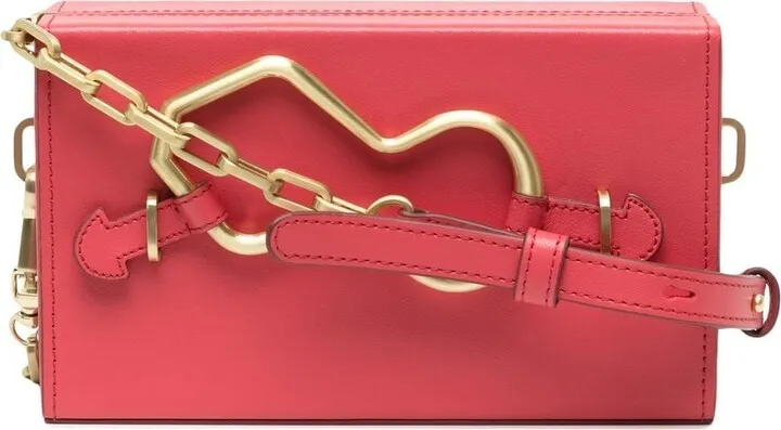 Leather Abstract-Plaque Box Bag