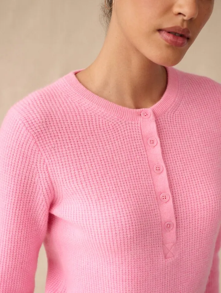 Cashmere Waffle Henley